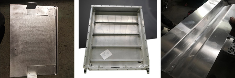 鋁柜門點焊樣品，電池鋁箱點焊樣品，鋁工具箱點焊樣品