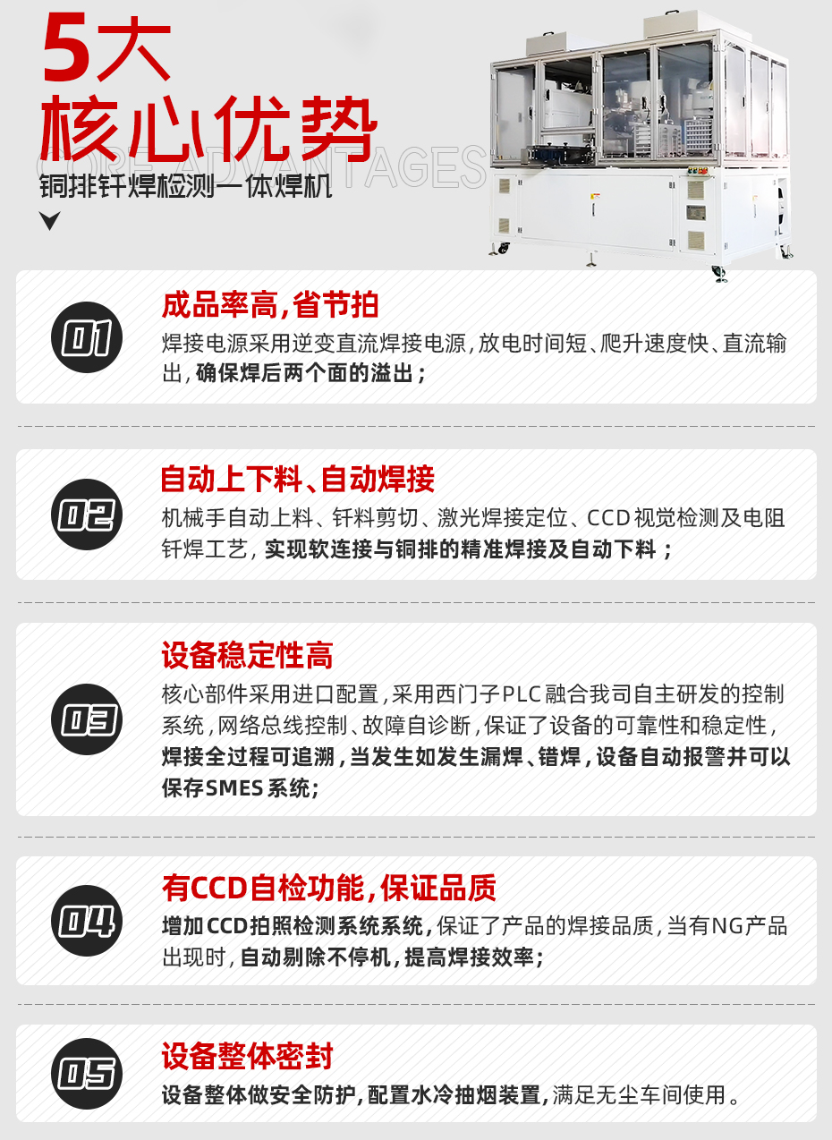 銅排釬焊檢測一體焊機核心優勢