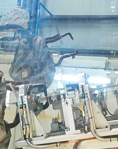 汽車門環料片自動點焊工作站