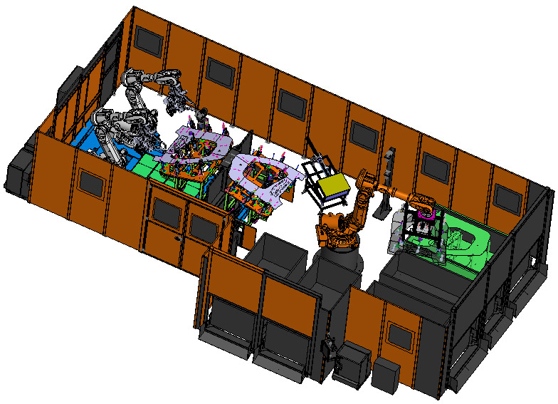 汽車門環點焊機方案布局