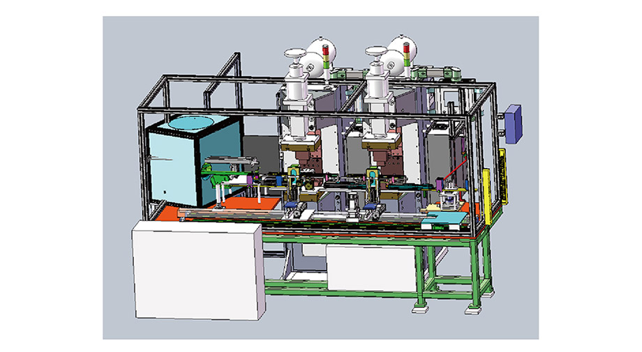 汽車座椅滑軌支架自動熱鉚焊接線