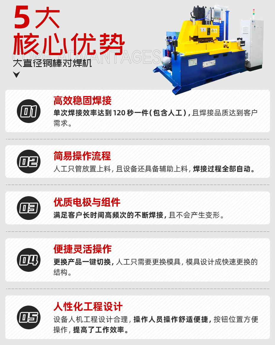 大直徑銅棒對焊機核心優勢