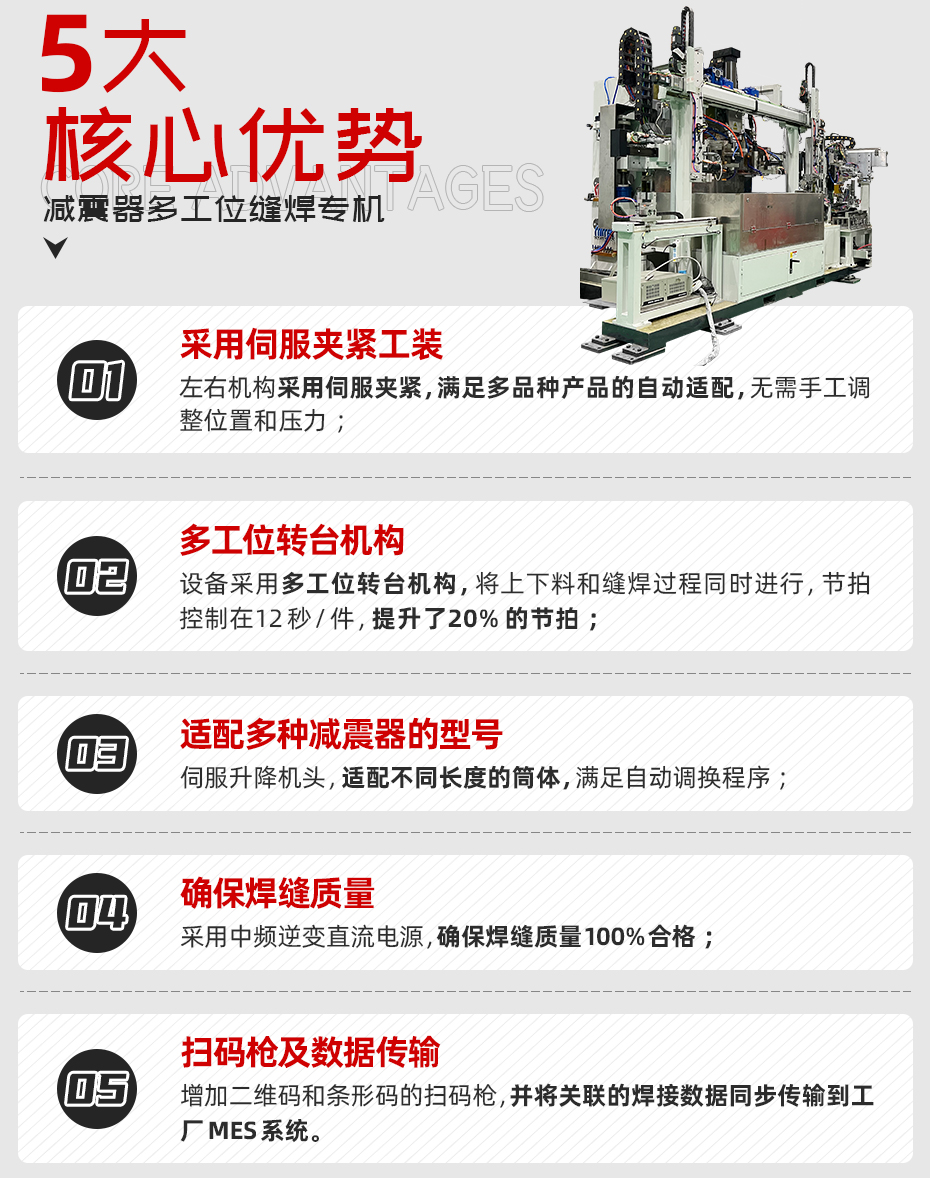 減振器多工位縫焊專機核心優勢